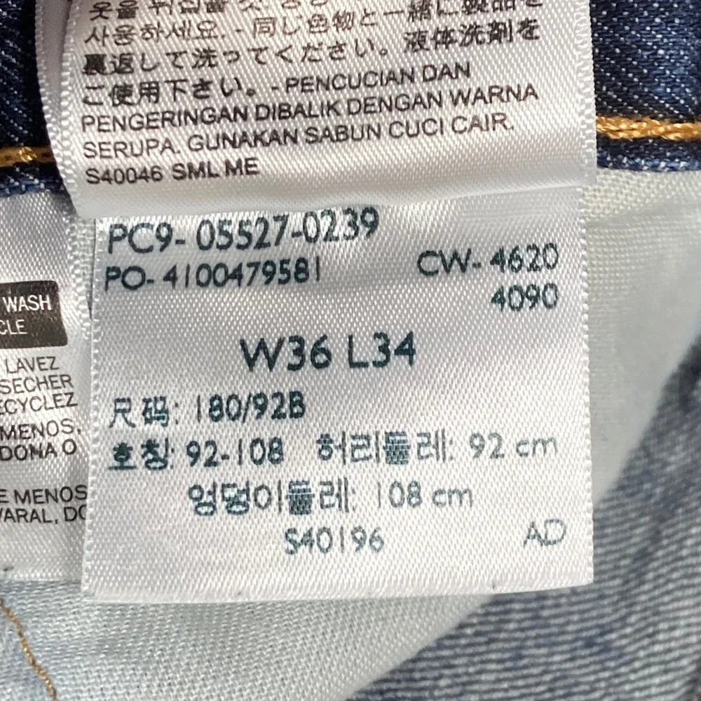 Levi's 527 Slim Bootcut Jeans Mens Sz 36x34 Dark Wash Blue Casual Everyday Denim